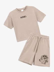 Костюм футболка+шорти для хлопчика Lizi 2626 104 см Сірий shop (2000999614729)