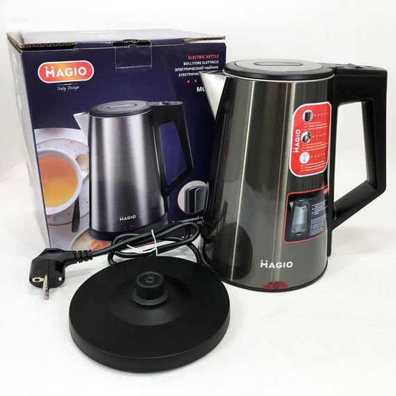 Тихий электрический чайник MG-987 / Чайник дисковый / Электронный чайник / Стильный RI-943 электрический | Зображення 8