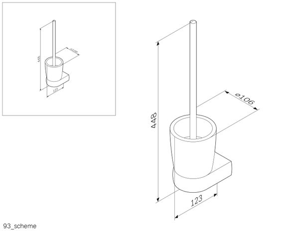 Йоржик для унітазу AM.PM Sensation (A3033300) | Зображення 1