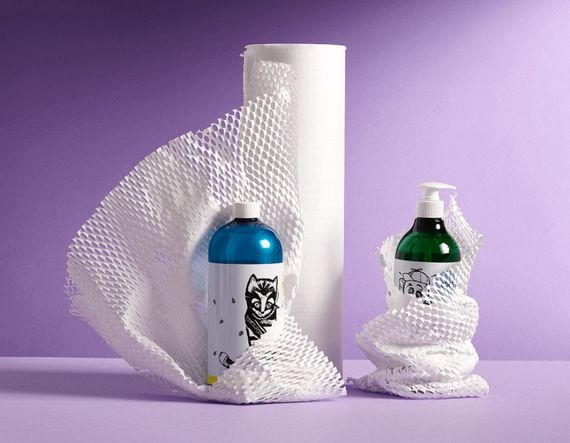 Cотовая крафт-бумага PaperPack, рулон - 30 см х 20 м, белая | Зображення 3