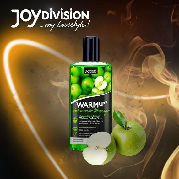 Їстівна масажна олія з розігріваючим ефектом WARMup Green Apple 150 мл Sex Aura | Зображення 2