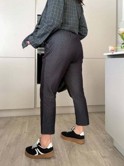 Женские джинсовые брюки укороченные BR1778 цвет черный, размер 52/54 | Зображення 2