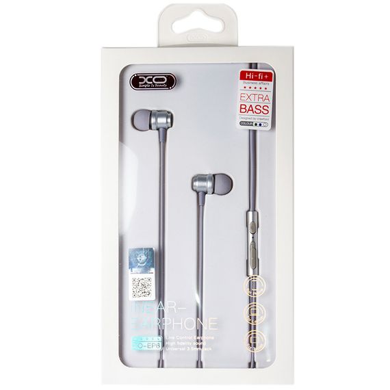Наушники XO EP6 metal mic White Супер басы | Зображення 2
