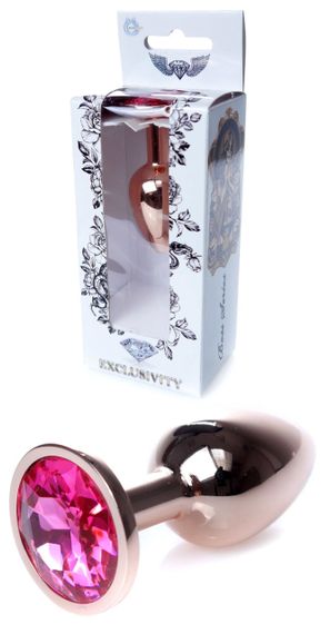 Анальний затор Boss Series - Jewellery Red Gold PLUG Pink S, BS6400107 sexstyle