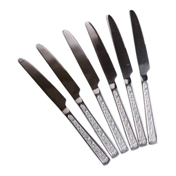 Набор столовых ножей 6 шт нержавеющая сталь гальваническое покрытие столовый набор HP96922 | Зображення 2