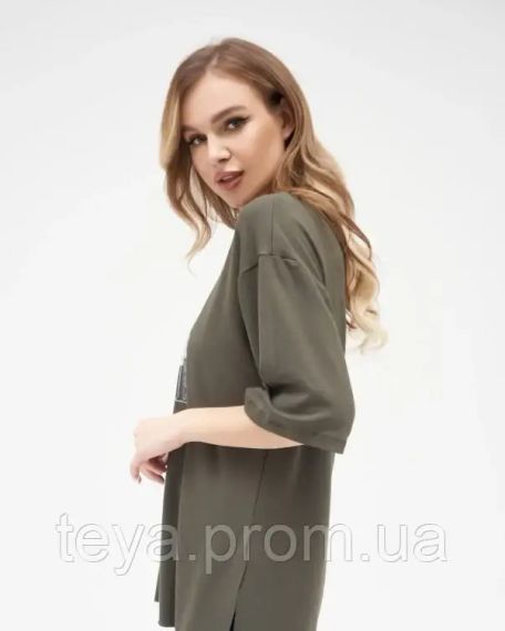 Футболка для жінок колір хакі FI_002393