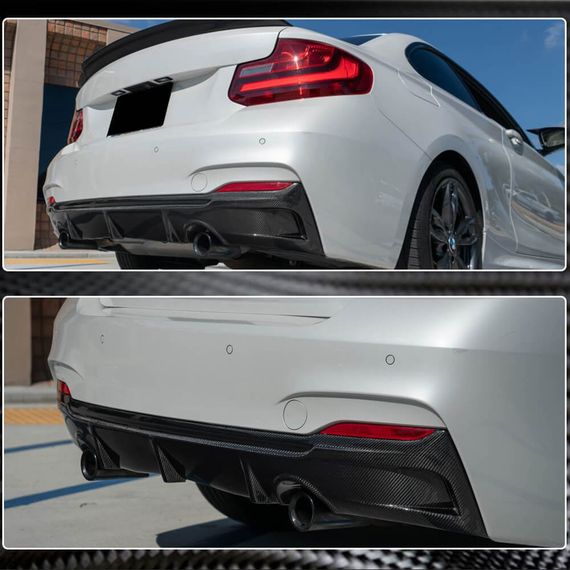 Дифузор заднього бампера V3 (для F22/F23 M-Sport, Карбон) для BMW 2 серія F22/23 2014-2021 рр | Зображення 3