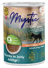 Вологий корм Mystic для СОБАК шматочки ЛОСОСЯ в желе 400г конс.