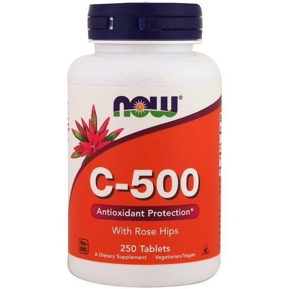 Витамин C NOW Foods C-500 With Rose Hips 250 Tabs NOW-00672