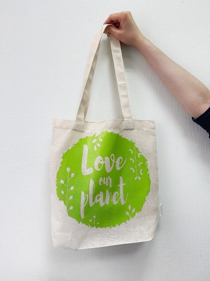 Екосумка шопер 4Profi Planet двунитка (хлопок) біла 14776