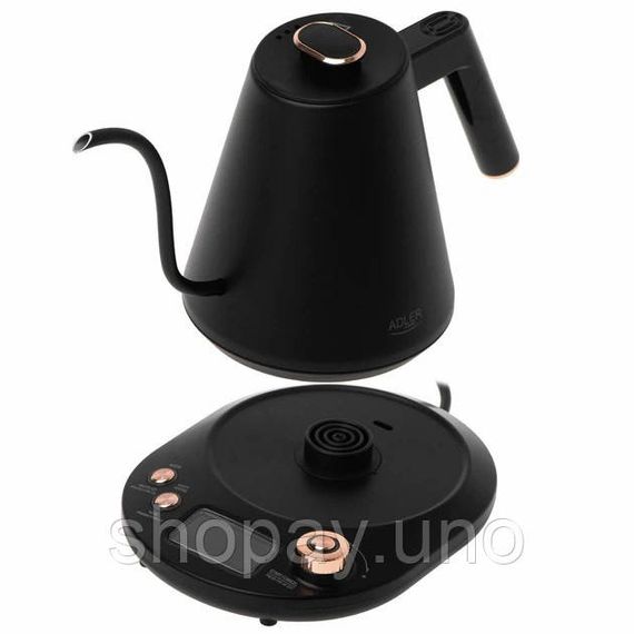 Електрочайник Adler AD 1349 1Л 900Вт Gooseneck з точним контролем температури Black