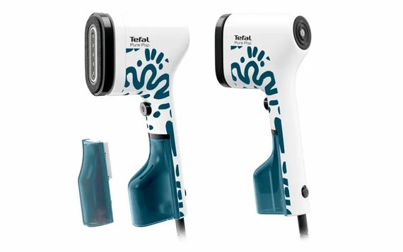 Відпарювач Tefal компактний Pure Pop Home &amp; Travel, 1300Вт, 70мл, постійна пара - 20гр, біло-синій (DT2040E1) | Зображення 1