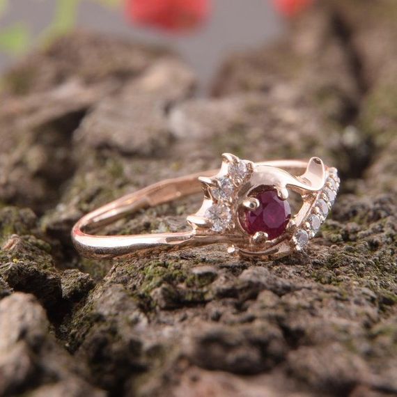 Кольцо из красного золота с рубином 20.5 | Зображення 5