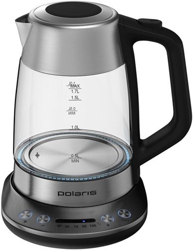 Электрочайник Polaris WIFI IQ Home Matte PWK 17115CGLD 1.7 л серебристый | Зображення 2