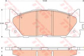 Колодка гальм. диск. TOYOTA CAMRY передн. (вир-во TRW) TRW GDB3429 на TOYOTA CAMRY седан (AVV5_, XV5_)