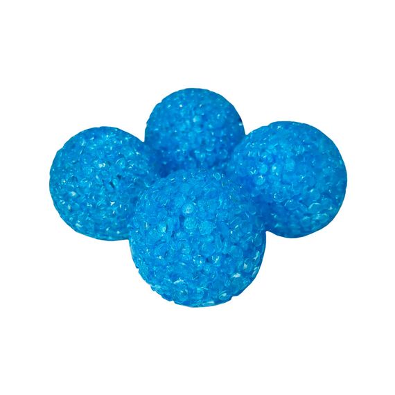 Игрушка для кошек ТМ "FOX" мяч глицериновый голубой с бубенчиком, 4см, 25 шт/уп