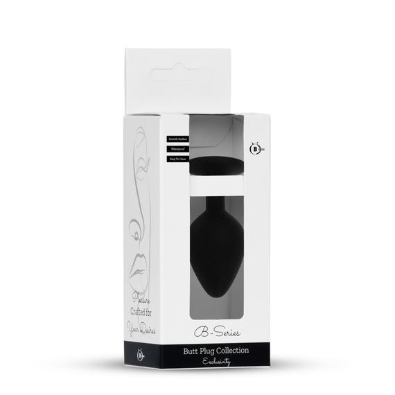 Анальна пробка - Jewellery Silicone Black Plug S Pink | Зображення 6