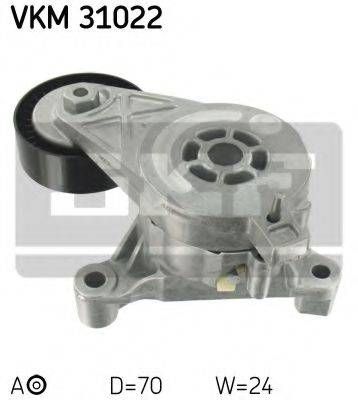 Натяжна ролик, поліклиновий ремінь (ви-во SKF) SKF VKM31022 на VW PASSAT Variant (3C5)