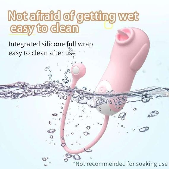 Вібромасажер "Sweet tongue", колір рожевий, 10 режимів вібрації sexstyle | Зображення 4