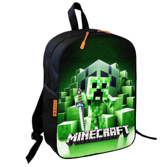 Рюкзак школьный детский 36х27см Майнкрафт Крипер "Minecraft" с принтом для мальчика (00615)