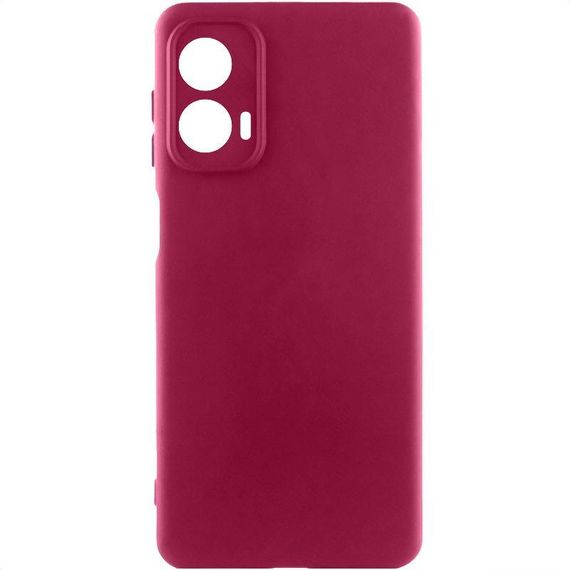 Чохол Silicone Cover Ummi Lakshmi Full Camera (AA) для Motorola Moto G85 Бордовий / Marsala