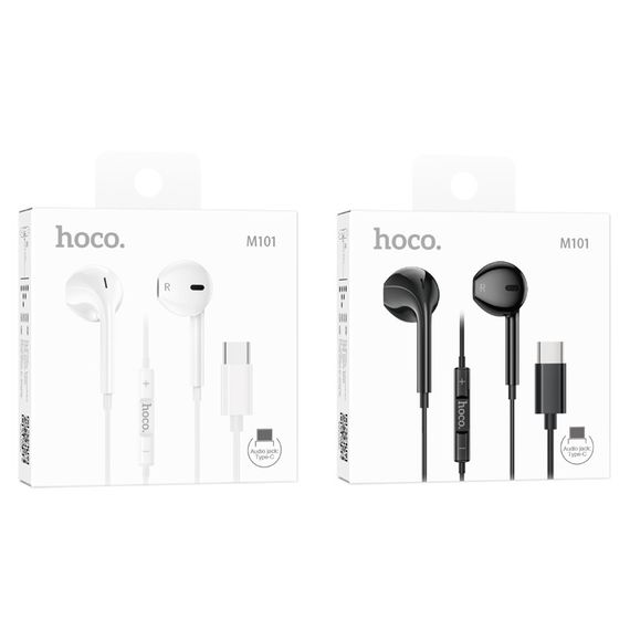 Навушники Hoco M101 Crystal joy wire-controlled digital earphones Type-C. Навушники для смартфона | Зображення 1