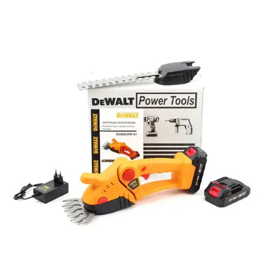 Аккумуляторные ножницы-кусторезы на 24Вт с 2 насадками по уходу за садом в кейсе | Зображення 3