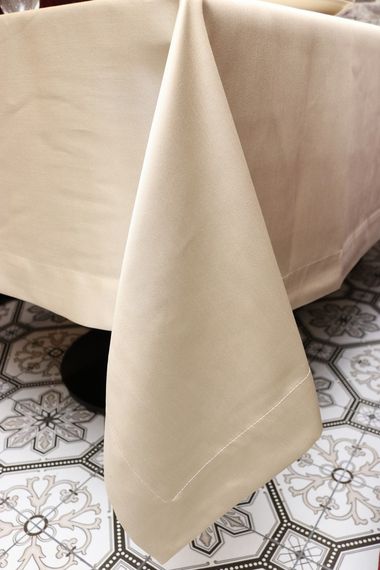 Скатертина двостороння Kayra Blackout 160×285 см, Коричнево-кремова | Зображення 3