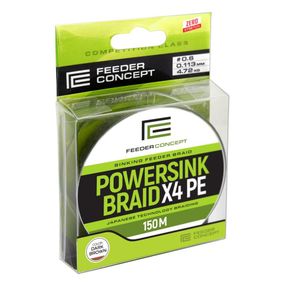Шнур плетенный рыболовный Feeder Concept Фидер Концепт POWERSINK Dark Brown