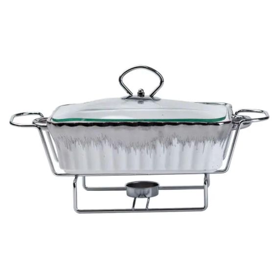 Марміт прямокутний на 1 л порцелянаовий з підігрівом 31×16×11 см HP1019