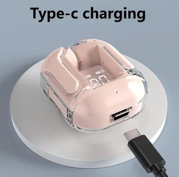 T2 TWS Бездротові Bluetooth-навушники з цифровим дисплеєм і Hi-Fi звуком. Рожеві | Зображення 9