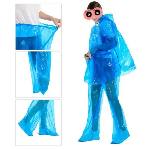 Дощовик Raincoat Set (плащ + штани) для активного відпочинку та захисту від дощу, універсальний комплект для чоловіків і жінок | Зображення 6