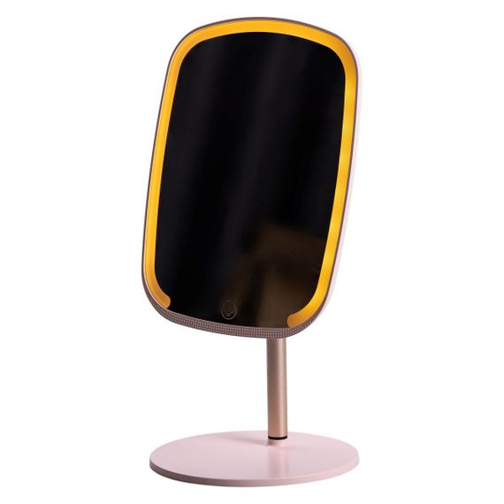 Настольное зеркало с подсветкой 23х18 см для макияжа на ножке Розовое HP-10-6AP | Зображення 4