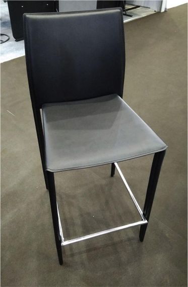 Стул полубарный Grand Concepto черный, модифицированная натуральная кожа, высота посадки 65 см | Зображення 8