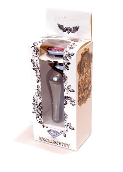 Анальная пробка - Jewellery Dark Silver Long Plug Pink sexstyle | Зображення 8