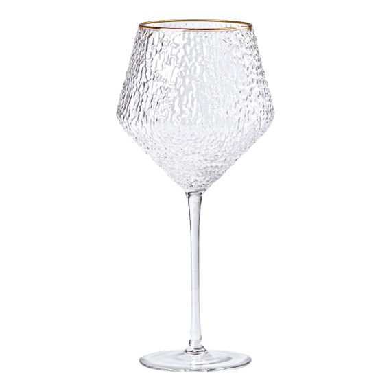 Набір фактурних келихів, 600 мл з тонкою ніжкою, комплект з 6, для вина HP-16-3 | Зображення 1