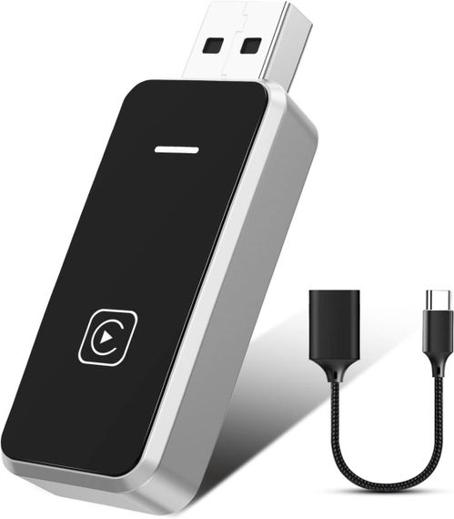 CarPlay Android Auto адаптер для перетворення дротового у бездротовий для iOS 10+ Android 11+, USB Type-C Карплей для авто