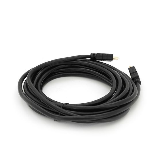 Кабель Merlion HDMI-HDMI HIGH SPEED 5.0m, v1.4, OD-7.5mm, круглий Black, коннектор Black, (Пакет) Q100 | Зображення 1