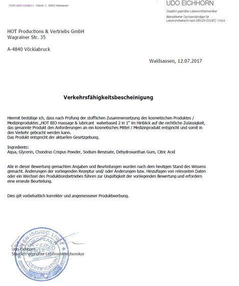 Лубрикант і масажний гель 2 в 1 Hot Bio Line, 200 мл Sex Aura | Зображення 2