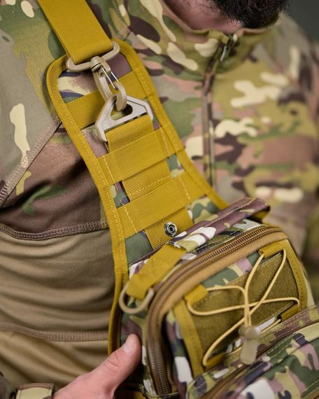 Тактична нагрудна сумка через плече чоловіча військова сумка слінг мультикам сумка для спорядження та EDC | Зображення 2