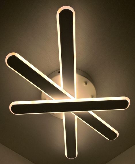 Люстра світлодіодна стельова LED світильник для квартири на стелю лед 25333 Білий 9х37х61 см. | Зображення 2