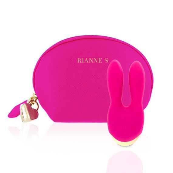 Вібратор із вушками для клітора Rianne S Bunny Bliss у сумочці, рожевий Sex Aura