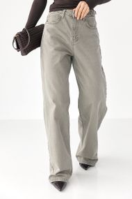 Джинси Palazzo із затяжками на талії - сірий цвет, 36р (є розміри)