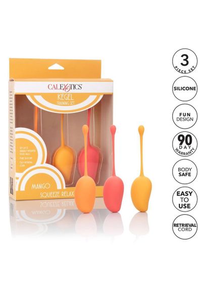 Набор вагинальных шариков - Calexotics Kegel Training Set Mango Sex Aura | Зображення 4