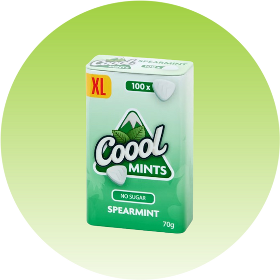 Льодяники Cool Mints Spearmint 70 г, 100 шт