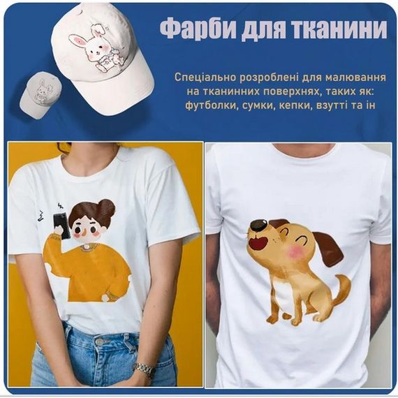 Набір акрилових фарб для текстилю "Art rangers" PA50.12012, 12 кольорів | Зображення 3