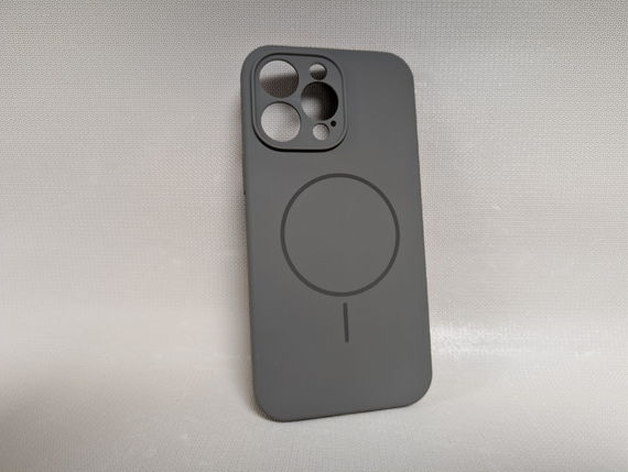 Чохол для iPhone 14 Pro Max / Айфон 14 Про Макс, Soft Touch, протиударний, MagSafe, сірий