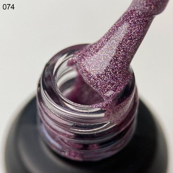 Гель-лак ART in detail 74 (ліловий з дрібними блискітками) 6мл | Зображення 1