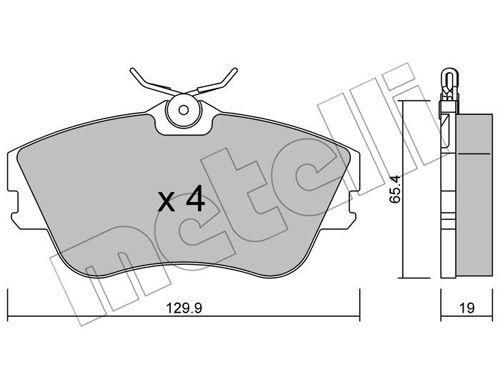 Колодки тормозные передние VW T4 90-03 R15 22-0164-0 | Зображення 1