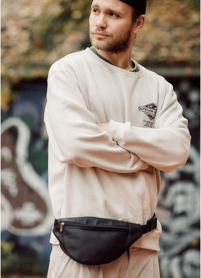 Поясна сумка бананка Sambag Soho BSHm чорний 33 х 14 см (82111001m) | Зображення 2